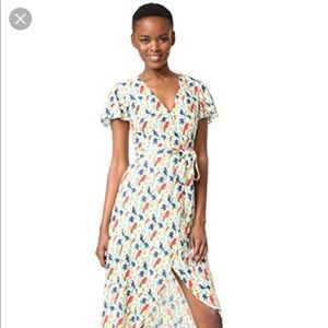 Alice + Olivia Dresses - Alice + Olivia Adrianna Bird Mock- Wrap Dress Alice + Olivia Dresses - Alice + Olivia Adrianna Bird Mock- Wrap Dress